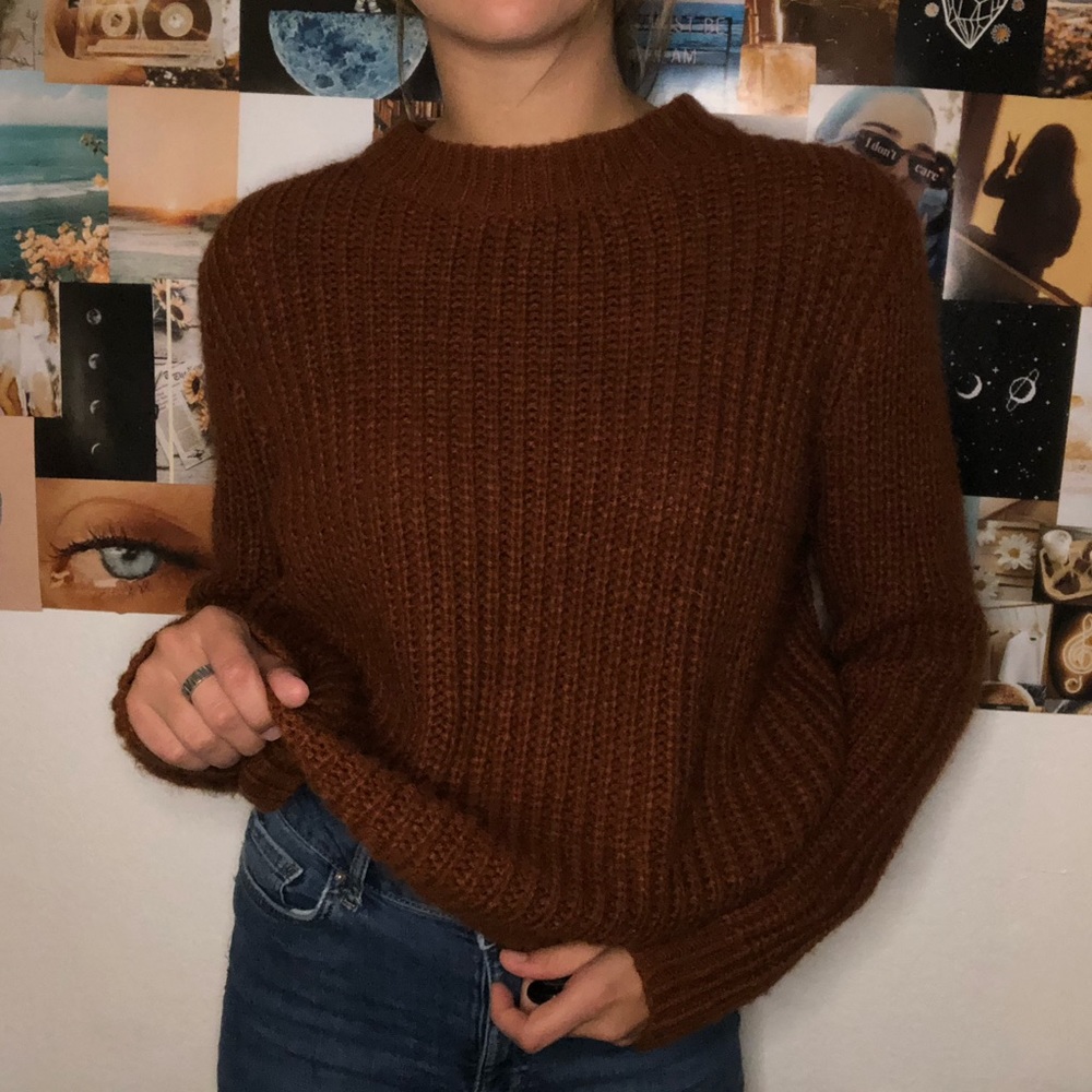 Brown thick sweater